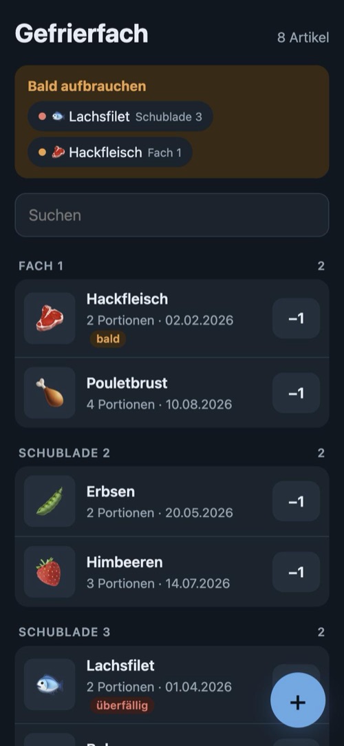 Bild aus Gefrierfach